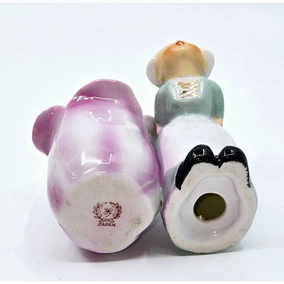 Vintage Ceramic Dutch Girl & Tulip Bud Vase Figurine - Picture 4 of 6